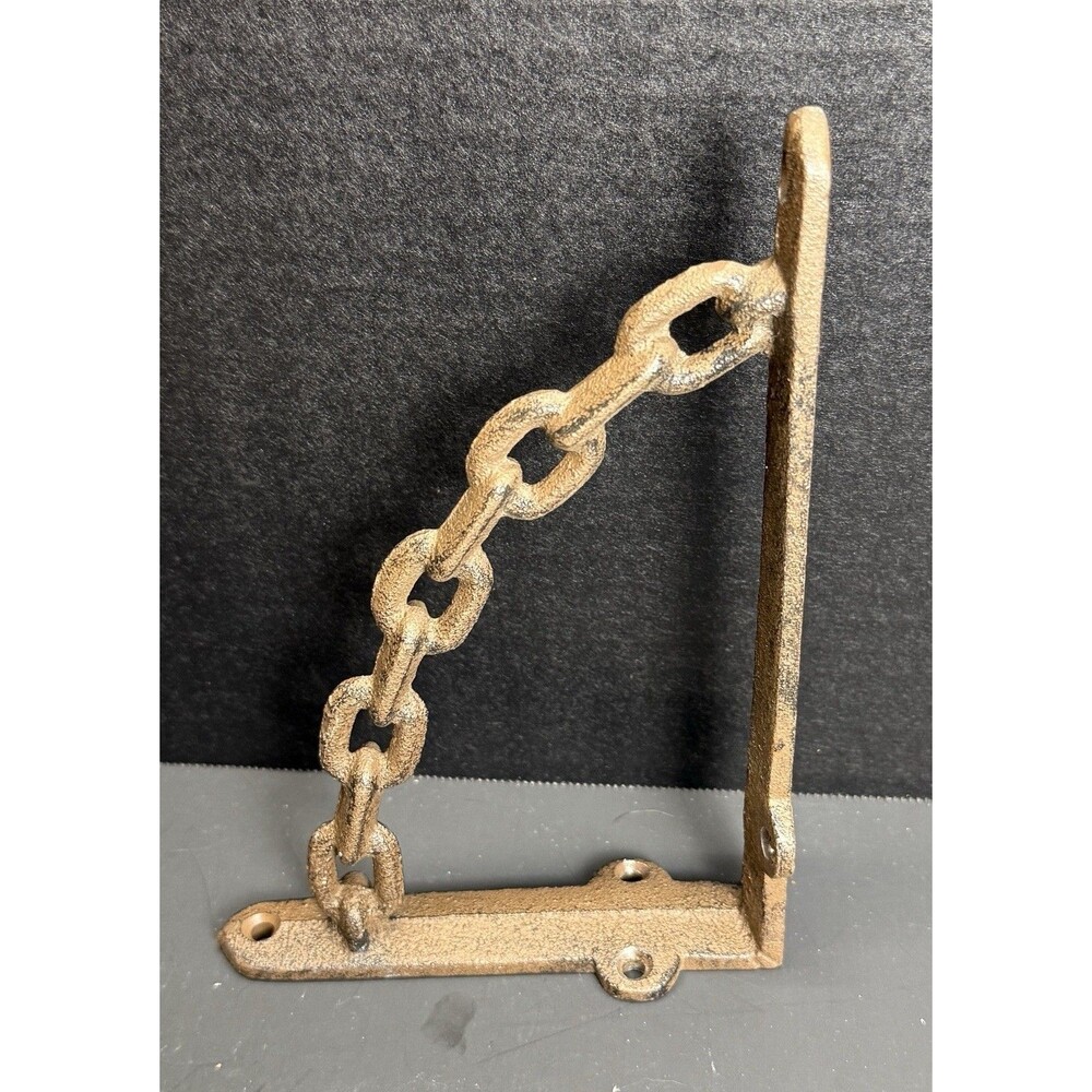 Metal Chain Link Shelf & Wall Bracket Rustic Industrial Farmhouse Home Decor